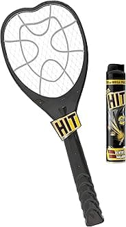 HIT Anti Mosquito Racquet Rechargeable Insect Killer Bat, Black & Flying Insect Killer - Mosquito & Fly Killer Spray, 700ml & Flying Insect Killer - Mosquito & Fly Killer Spray | Instant Kill, 700ml