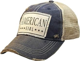 VINTAGE LIFEFunny Hats for Women and Girls, Distressed Trucker Baseball Cap with Sayings