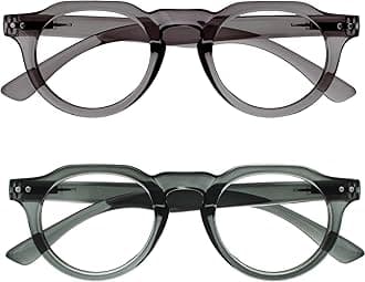 OPULIZERIO Blue Light Blocking Reading Glasses - Top Right Frame - Men and Women - Spring Hinges - B53-1