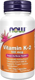 Supplements, Vitamin K-2 100 mcg, Menaquinone-4 (MK-4), Supports Bone Health*, 100 Veg Capsules