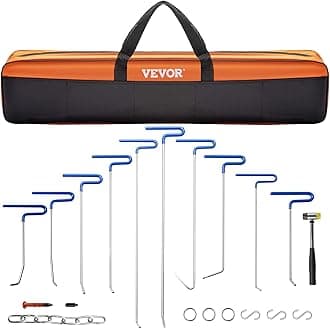 VEVOR Dent Removal Rod Set Paintless Dent Repair Tool Car Dent Remover Puller Hail Damage Repair Kit