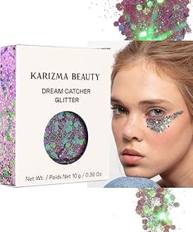KARIZMA Dream Catcher Body Glitter Set - 10g Chunky Face, Hair, Eye & Body Glitter for Women. Rave & Festival Accessories
