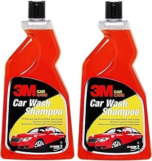 3M Car wash Shampoo, High Foam, Remove tough dirt, Safe on paint (1L Each, Pack of 2)