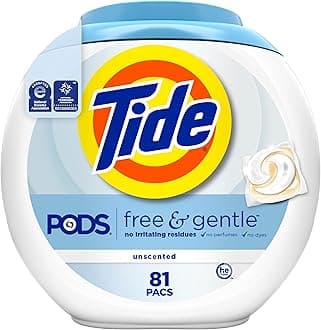 Tide PODS-free and Gentle HE Turbo Laundry Detergent Pacs 81-load Tub