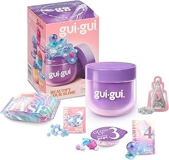 GUI GUI Slime Kit - Scented Slime 1 Pack - 5 Step DIY Process to Customize Your Ultimate Slime Glow-Up, Resealable and Reusable Container, ASMR Experience, 13 to Collect Across Season 1 - Styles Vary