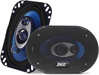 Pyle 4'' x 6'' Three Way Sound Speaker System - Pro Mid Range Triaxial Loud Audio 240 Watt per Pair w/ 4 Ohm Impedance and 3/4'' Piezo Tweeter for Car Component Stereo PL463BL