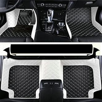 Custom Car Floor Mats Compatible with Mercedes-Benz A B C E G CL CLA CLK CLS ML EQA EQB EQC EQE EQS EQV GLA GLB GLC GLK GLS SLK SL SLC S R AMG GT Waterproof Car Mat (e-Black#White)