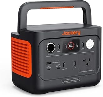 Jackery Explorer 240 v2 Portable Power Station, 256Wh LiFePO4 Battery with 300W AC/100W USB-C Output, 1Hr Fast Charging, Versatile Scenarios-Outdoor/Camping/RV/Travel/Emergency Backup