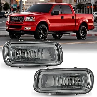 Nilight Fog Lights Assembly Compatible with 2004 2005 2006 Ford F-150 F150 Left Driver and Right Passenger Side Smoke Lens w/H10 12V 42W Bulbs