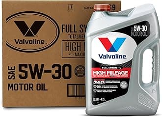 Full Synthetic High Mileage with MaxLife Technology SAE 5W-30 Motor Oil 5 QT, Case of 3