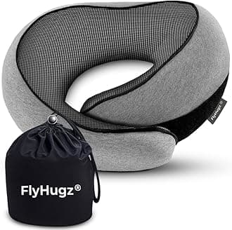 Neck Travel Pillow | Memory Foam Neck Pillow for Comfort on Airplane | Compact and Ergonomic Design for Travel, Car Rides, and Home Use | Ideal for Adults and Kids