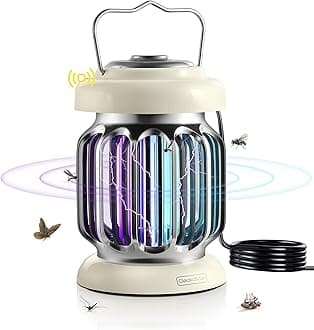 Hybrid Spectrum, Dusk-to-Dawn Bug Zapper Outdoor Bug Zapper Indoor Mosquito Repellent Outdoor Patio Mosquito Zapper Fly Zapper Fruit Fly Trap for Indoors Killer with Light Sensor