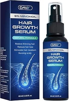 5% Minoxidil Hair Growth for Men and Women - 60mL Hair Growth Serum - Minoxidil Spray for Hair and Beard Regrowth - Hair Loss treatment - 1 Month Supply
