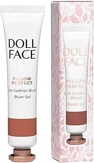 DOLL FACE Liquid Blush for Cheeks | Pillow Perfect Gel Cushion Blush | Cream Blusher Makeup | Lightweight, Blendable & Buildable Natural Radiance (Nudie)