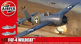 Model Set - A02070A Grumman F4F-4 Wildcat Model Building Kit - Plastic Model Plane Kits for Adults & Children 8+, Set Includes Sprues & Decals - 1:72 Scale Model
