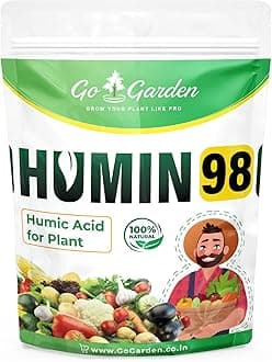 Humic Growth: Maximizing Plant Potential with Go Garden Humic Acid 98% | Plant Fertilizer - 1 kg | Plant Growth Enhancer, Soil Conditioner, Improves Plant Root System