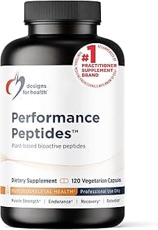 Performance Peptides - Supports Muscle Health, Healthy Aging & Body Composition - Plant-Based Peptide Muscle Recovery Supplements (120 Capsules)