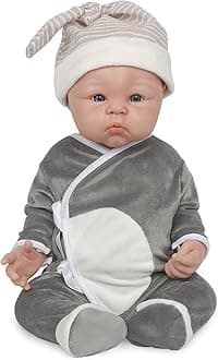 Vollence 19 inch Silicone Baby Dolls Boy Weighted 7.26 lb,[NOT Vinyl],Silicone Full Body Reborn Lifelike Realistic Newborn Real Life Soft Babies with Complete Accessories & Gift Box for Kids Age 3+