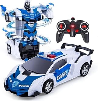 Remote Control Transform Car 2 in 1 Remote Control Cars for Kids Boys Ages 5-12 Deformation Robot RC Car for Kids Boys Girls (White)