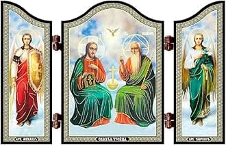 Holy Trinity Christian Icon Svjataja Troica travel altar 1410
