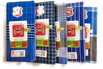 Nandu Men's Cotton Lungies - Pack of 5 (Multicolour_Free Size)