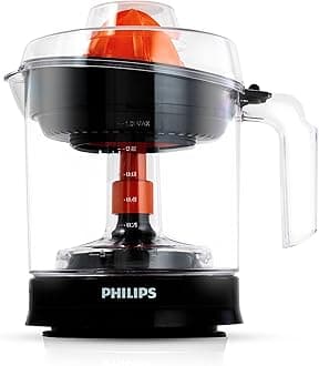 Philips Citrus Press Juicer HR2799/00, 1 Litre, 2 Sized Cones, Sieve adjuster for variable pulp selection