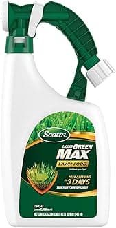 Scotts Liquid Green Max Lawn Food: 2,000 sq. ft., 2-in-1 Fertilizer and Iron Supplement, Use on Any Grass Type, 32 oz.