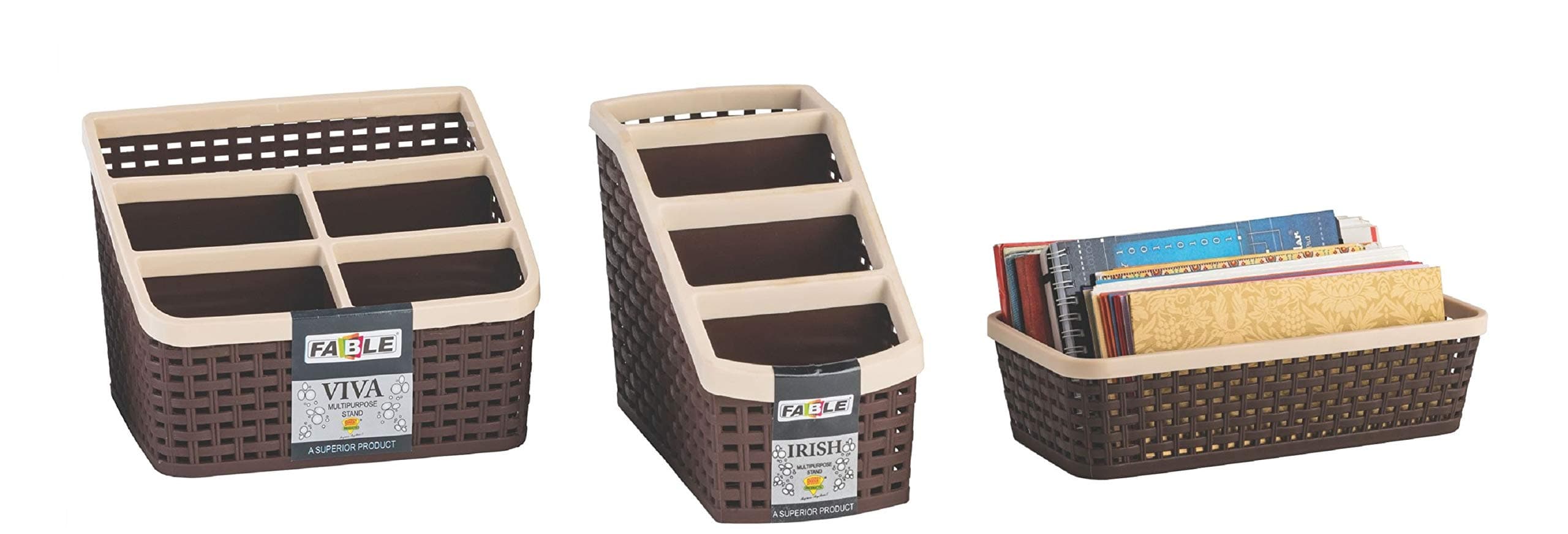 Homeeware Plastic Multipurpose Storage Box for Pen, Remote Control, Mobile, Medium (Multicolour) by Baanee's Collections