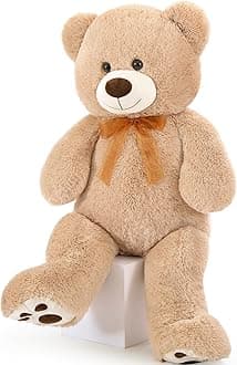 MaoGoLan Giant Teddy Bear Big Stuffed Animal for Girls 36 inch Brown Teddy Bear Large Plush for Girlfriend, Baby Shower Decorations, Children Birthday Gifts, Theme Party Favors