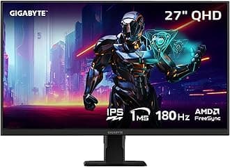 GIGABYTE GS27Q Advanced - 27" IPS Gaming Monitor - QHD 2560x1440-180Hz - 1ms MPRT - AMD FreeSync - HDMI, DP - Black (GS27Q A US)