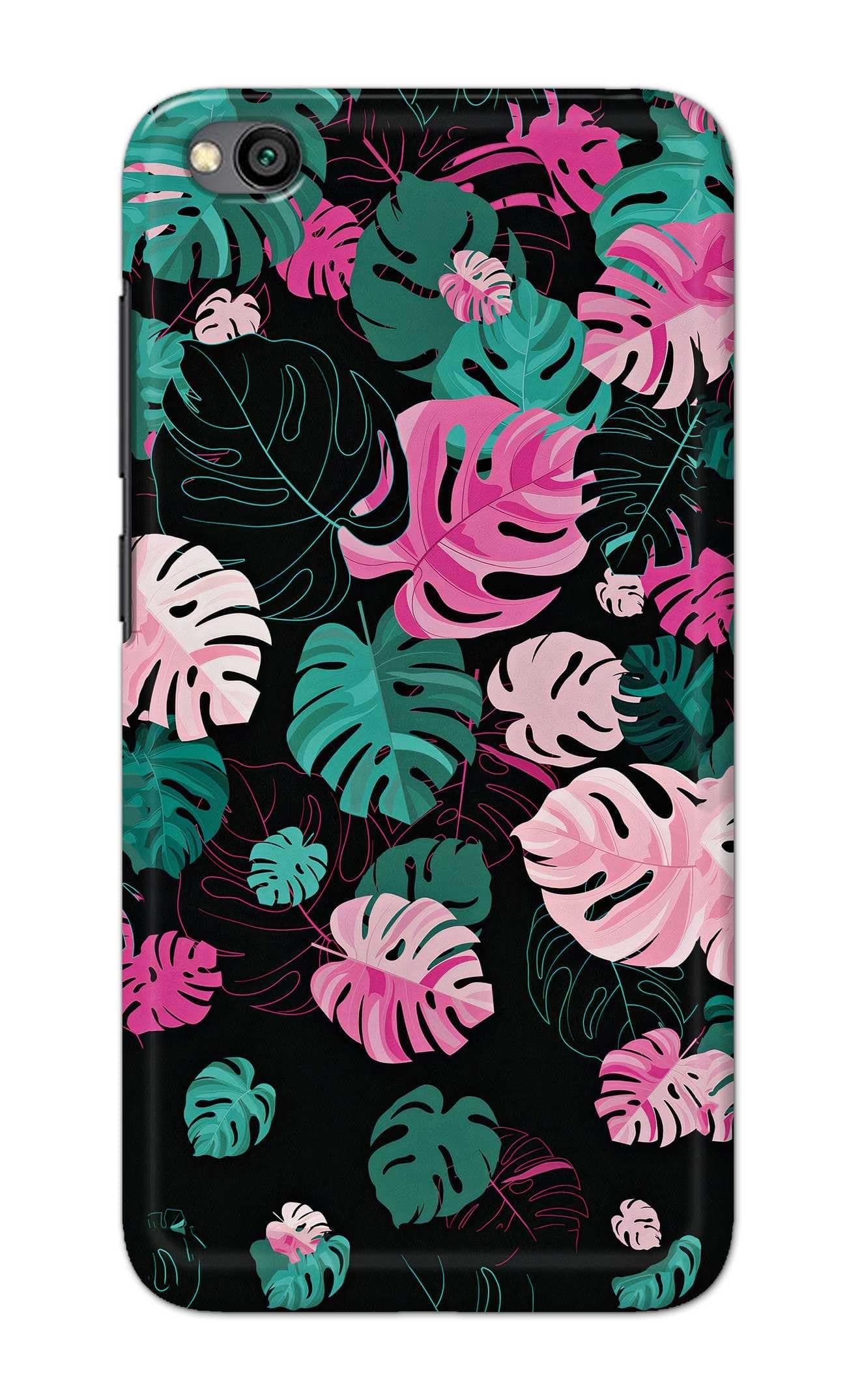 PRINTFIDAA® Printed Hard Back Cover for Mi Redmi GO Back Cover (Seamless Leaves) -190724(BI)