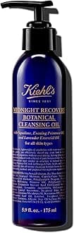 Kiehl's Midnight Recovery Botanical Cleansing Oil, Makeup Removing Oil Cleanser, Non-comedogenic, 175Ml