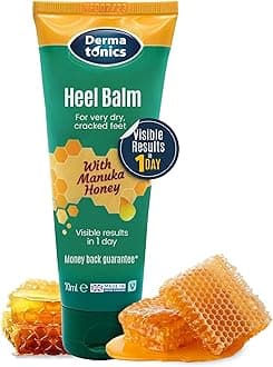 Dermatonics Foot Cream for Dry Cracked Heels - 25% Urea with Manuka Honey, Intensive Moisturizing Heel Treatment, Callus Remover, Exfoliating Care for Rough Feet Elbows Hands - Skin Repair, 2.37 oz