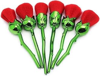 6 Pieces Rose Flower Shaped Professional Cosmetic Make Up Brushes