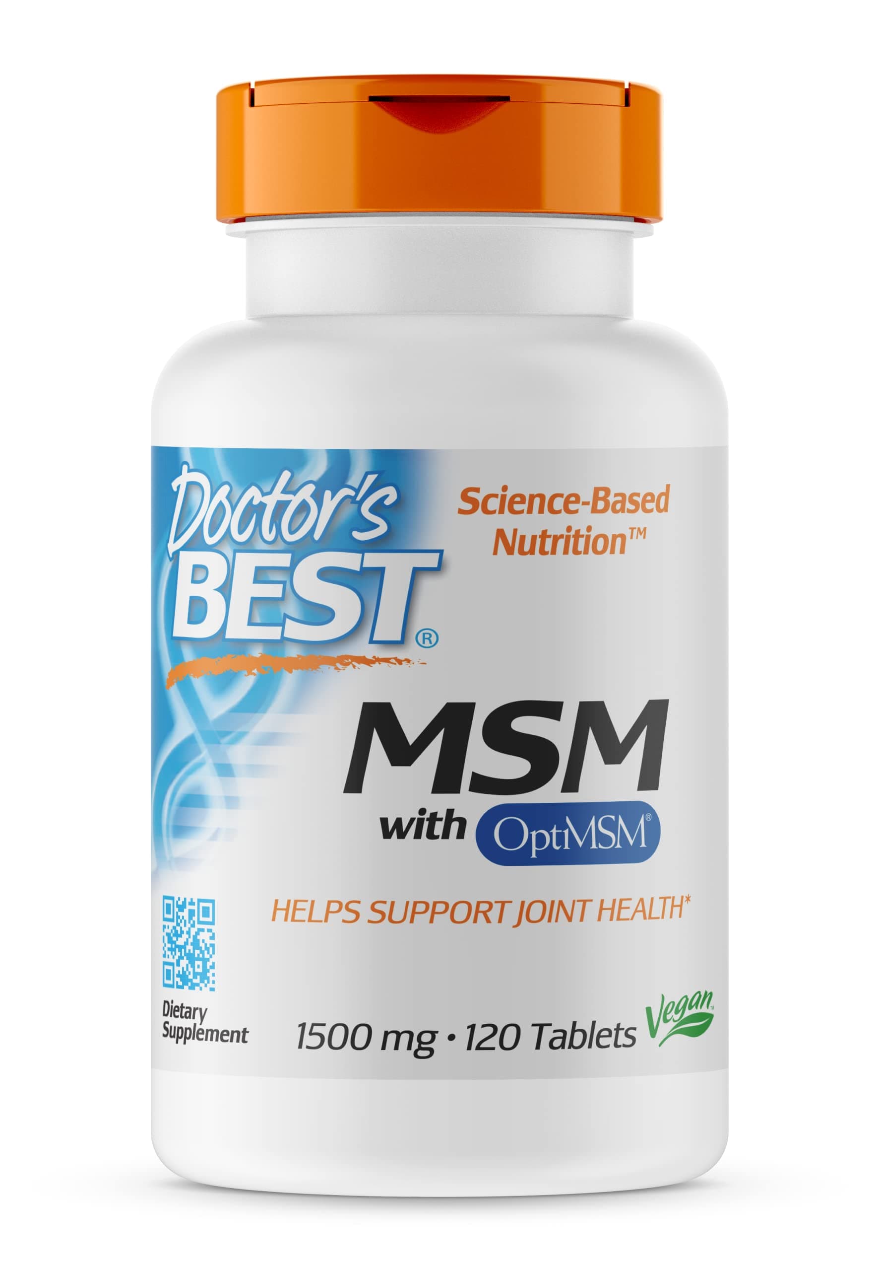 Doctor's Best MSM, 1500 mg, 120 Tablets