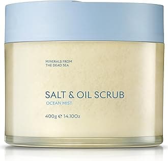 Dead Sea Salt & Oil Body Scrub - Moisturizing, Exfoliating Scrub for Rough Dry Skin, Strawberry Legs, KP with 8 Botanical Oils, Paraben-Free, 14.1 oz