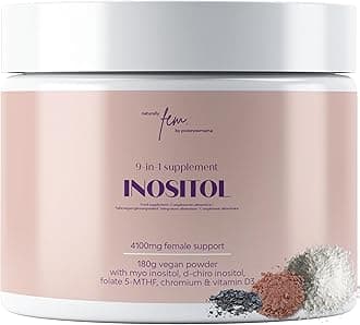 QSTA Inositol FEM Myo & D-Chiro 4100mg Vegan Powder, Hormonal Balance, PCOS, Fertility Supplement, Preconception, Pregnancy & Ovarian Support, 9-in-1 Myo Inositol, Folate, Chromium, Zinc, B6, B12 & D3