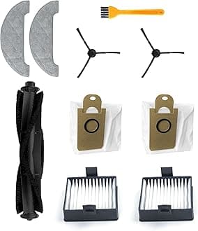Replacement Parts for VIOMI S9 Robot Vacuum Cleaner Accessories Kit, 1 Main Roller Brush 2 Mop Pad 2 Dust Bag 2 Filter 2 Side Brush