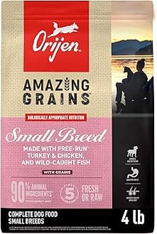 Amazing Grains High Protein Dry Dog Food Small Breed Recipe 4lb Bag