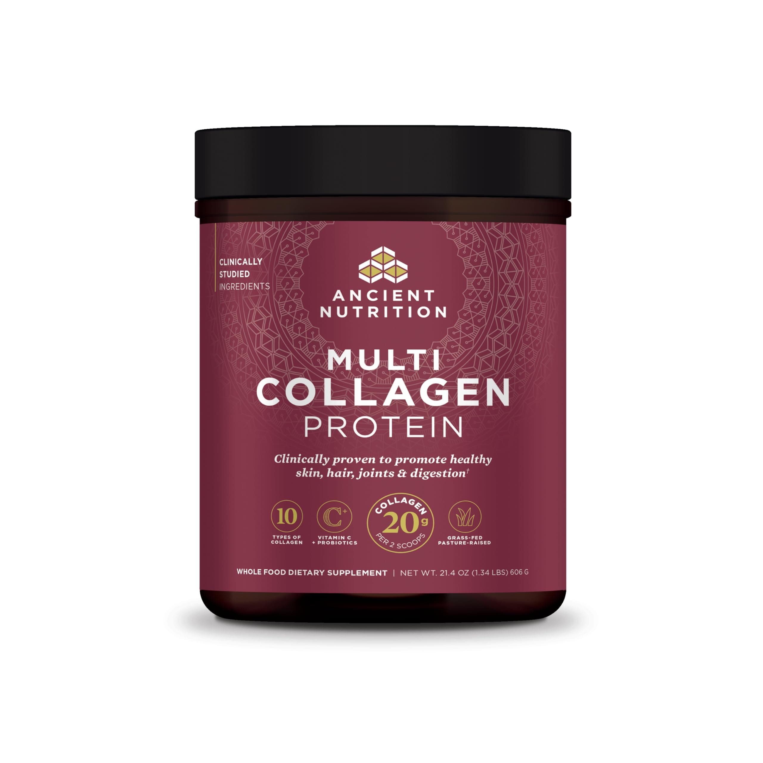 Collagen Peptides Powder, Multi Collagen Protein, Women & Men, Vitamin C, Probiotics, Hydrolyzed Collagen, Supports Skin, Joints, Gut Health, Unflavored, 60 Servings