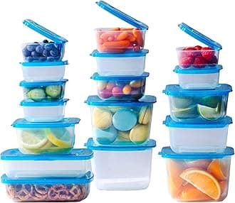 MR. LID Mr Premium Food Storage Container, 17-Piece Set with Permanently Attached s