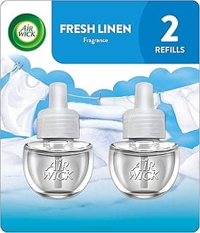 Air Wick Scented Oil 2 Refills, Snuggle Fresh Linen, (2X0.67oz), Air Freshener