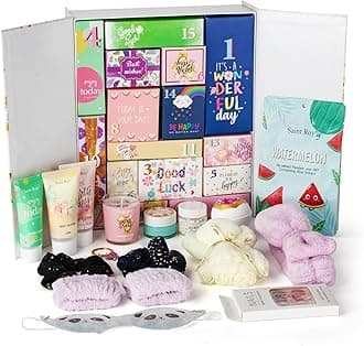 Birthday Gifts for Women, Birthday Spa Gift Basket for Women, Luxury Birthday Spa Gift Box, Rich Bath Essentials, Butter, Candle, Unique Diy Nails Set, Birthday Presents Spa Gift for Mom