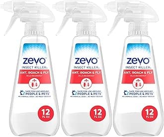 Zevo Multi Insect Killer Spray - Bug Spray for Home Use - Versatile Ant, Fly, Spider, Roach Killer & More - with Rosemary & Cornmint Oil - for Indoor & Outdoor Use (3 Bottles)