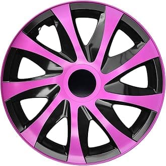 NRM KO242 Wheel Draco Cs-Black/Pink, 14 inches, Set of 4