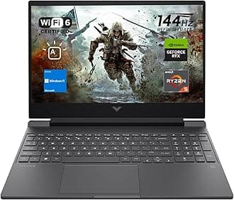 HPVictus 15 Gaming Laptop, 15.6" FHD 144Hz Display, AMD Ryzen 5 7535HS, 64GB DDR5 RAM, 2TB PCIe M.2 SSD, NVIDIA GeForce RTX 2050, HDMI, Webcam, Backlit Keyboard, Wi-Fi 6, Windows 11 Home, Silver