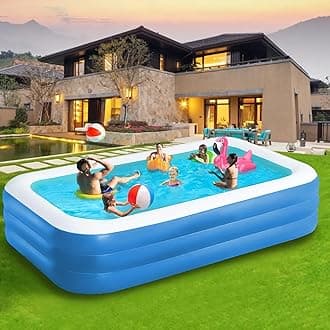 Koeay Inflatable Pool for Kids and Adults, Oversized Thickened Family Swimming Pool for Toddlers, Outdoor, Garden, Backyard, Summer Water Party (260 * 175 * 60CM)