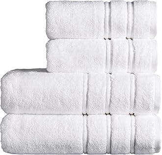 – Antalya Large Bath Towels | Set of 4 | 100% Turkish Cotton | 600GSM | Soft Plush Luxury Towel Set | 2 Bath Towels 2 Hand Towels | Quick Dry | White