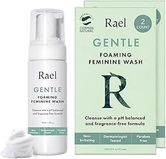 Rael Feminine Wash, Foaming Cleanser for Women, Unscented, Clean Ingredients (5oz, 4 Pack)