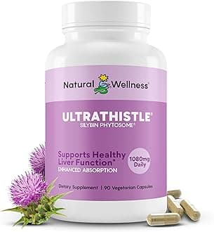 - UltraThistle Advanced Milk Thistle Liver Support – 1080mg Silybin Phytosome Patented Formula – Herbal Liver Cleanse & Detox – No Soy, Gluten Free, Non-GMO – 90 Capsules (30-Day Supply)